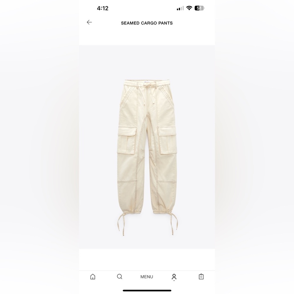 Zara Seamed Cargo Pants